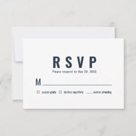 RSVP de Casamento de Tipografia Moderna + Minimali