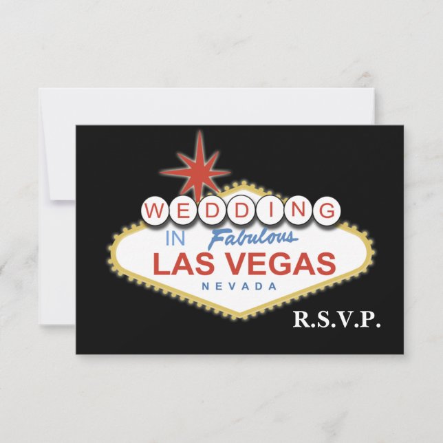 Rsvp de casamento de Vegas (Frente)