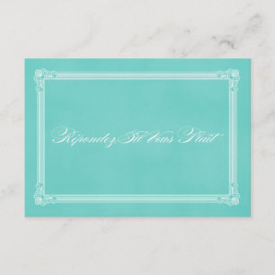RSVP de Casamento do Estilo Poster Azul do Robin