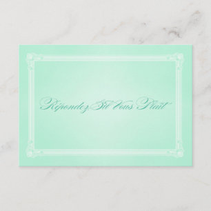 RSVP de Casamento do Estilo Poster Verde da Docent
