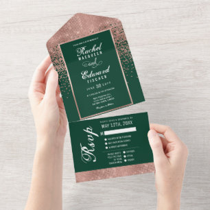 RSVP de Casamento do Glitter Confetti Dourado da R