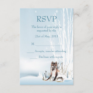 RSVP de Casamento do Lobo de inverno