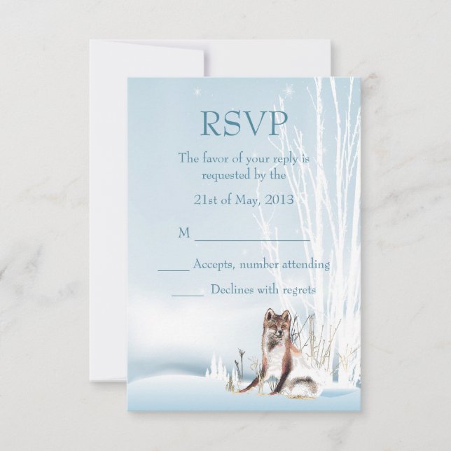 RSVP de Casamento do Lobo de inverno (Frente)