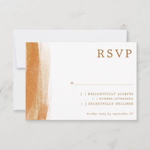 RSVP de Casamento do Moderno Terracotta Gold Foil 