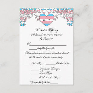 RSVP de Casamento do Orgulho Transgênero com Opçõe