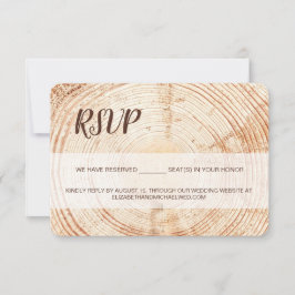 RSVP de casamento do script Russo de grão de madei