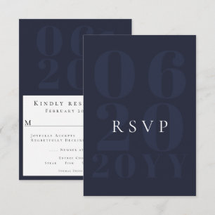 RSVP de Casamento do Tipo Negrito Minimalista do m