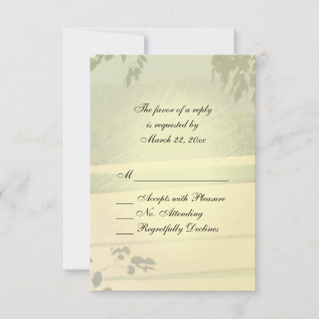 RSVP de Casamento dos Campos de Verão (Frente)