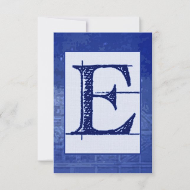 RSVP de Casamento "E" do Blueprint (Frente)