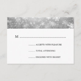 RSVP de Casamento Elegante da Silver Winter Wonder