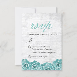 RSVP de Casamento Elegante Floral Suculente Russo