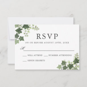 RSVP de Casamento Elegante Ivy e Fern