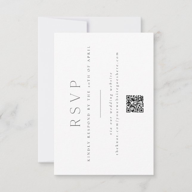 RSVP de Casamento Elegante mínimo (Frente)
