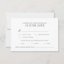 RSVP de Casamento Elegante Moderno