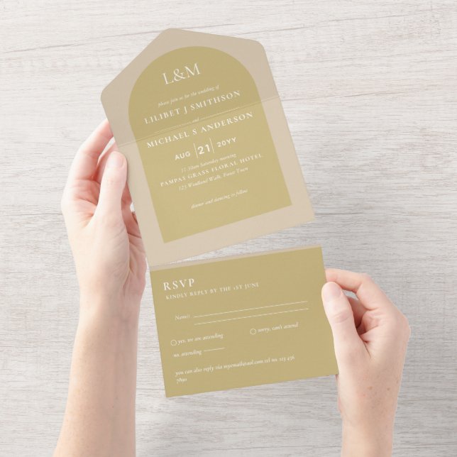RSVP de Casamento Elegante Simples e Moderno (Tearaway)