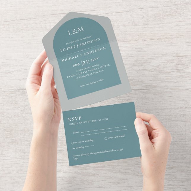 RSVP de Casamento Elegante Simples e Moderno (Tearaway)
