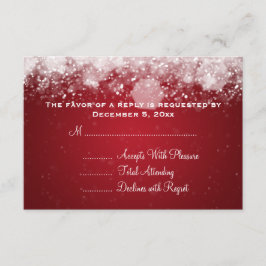 RSVP de Casamento Elegante Vermelho Noturno