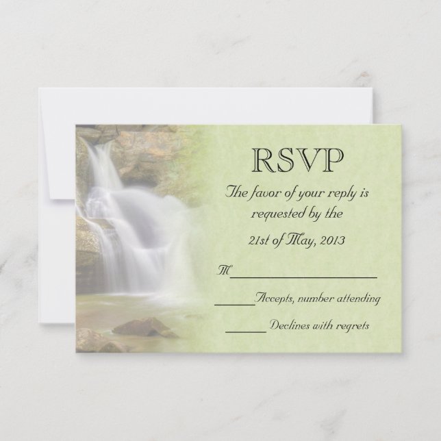 RSVP de Casamento em Cascata (Frente)