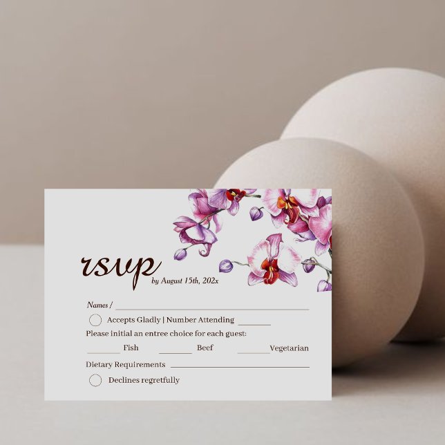 RSVP de Casamento | Flor Orquídea (Criador carregado)