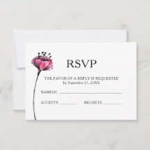 RSVP de Casamento Floral