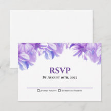 RSVP de Casamento Floral da Lavanda Russa