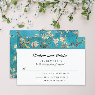RSVP de Casamento Floral de Amêndoa Blossom
