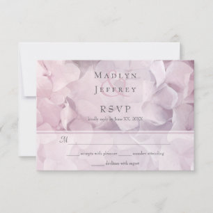 RSVP de Casamento Floral de Hydrangea Púrpura Cor-