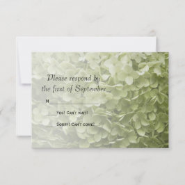 RSVP de Casamento Floral de Hydrangea Verde