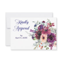RSVP de Casamento Floral Moderno do Jardim Splash