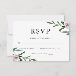 RSVP de Casamento Floral Romântico