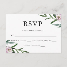 RSVP de Casamento Floral Romântico