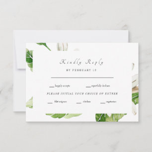 RSVP de Casamento Greenery Simple