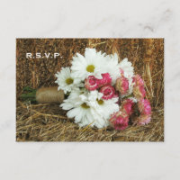 RSVP de Casamento Hay - Buquê Daisy & Pink