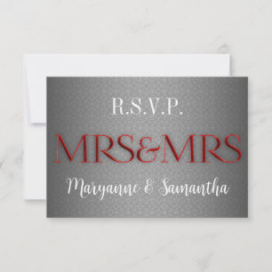 RSVP de Casamento Lésbica da Sra. Gay em Silver