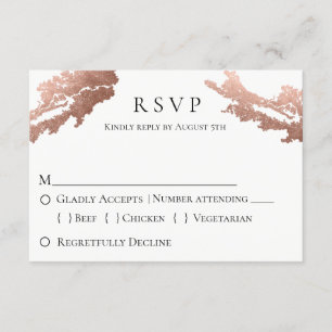 RSVP de Casamento Metálico Moderno
