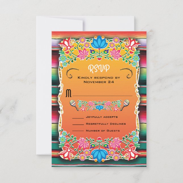 RSVP de Casamento Mexicano (Frente)