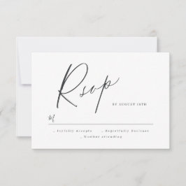 RSVP de casamento minimalista com guião moderno El