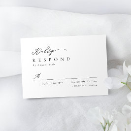 RSVP de casamento minimalista com guião moderno El