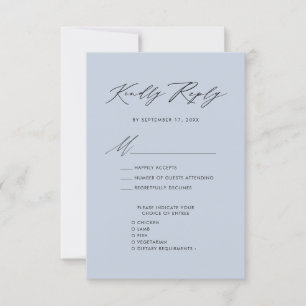 RSVP de Casamento Minimalista do Script Elegante A