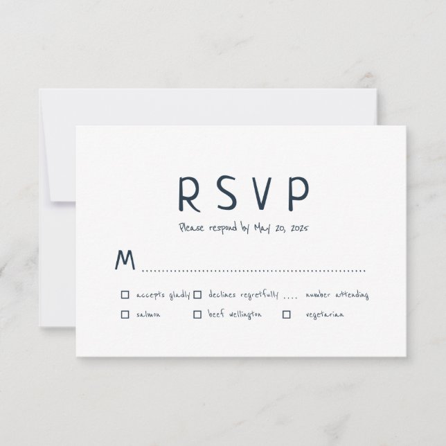 RSVP de Casamento Minimalista e Moderno (Frente)