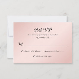 RSVP de Casamento Minimalista Elegante Preto-Cor-d