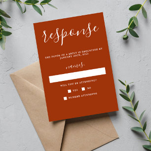 RSVP de Casamento Minimalista Rust 1 Simplicity 1 