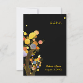 RSVP de Casamento Moderno das Árvores do Jardim da