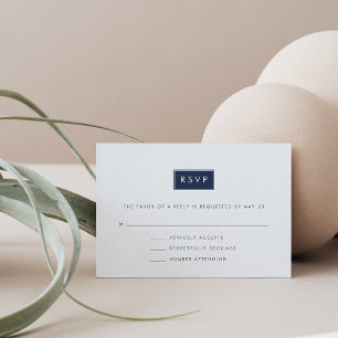 RSVP de Casamento Moderno de Cor Personalizada