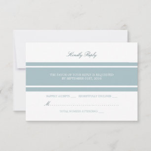 RSVP de Casamento Moderno de Ovo Azul
