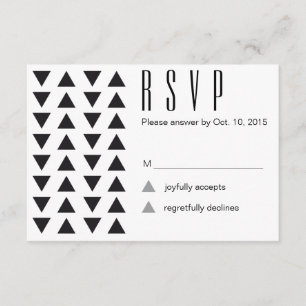 RSVP de Casamento Moderno de Triângulos