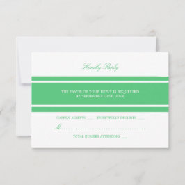 RSVP de Casamento Moderno Emerald Green