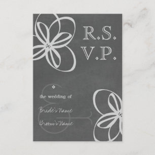 RSVP de Casamento Moderno Floral Inspirado no Chal