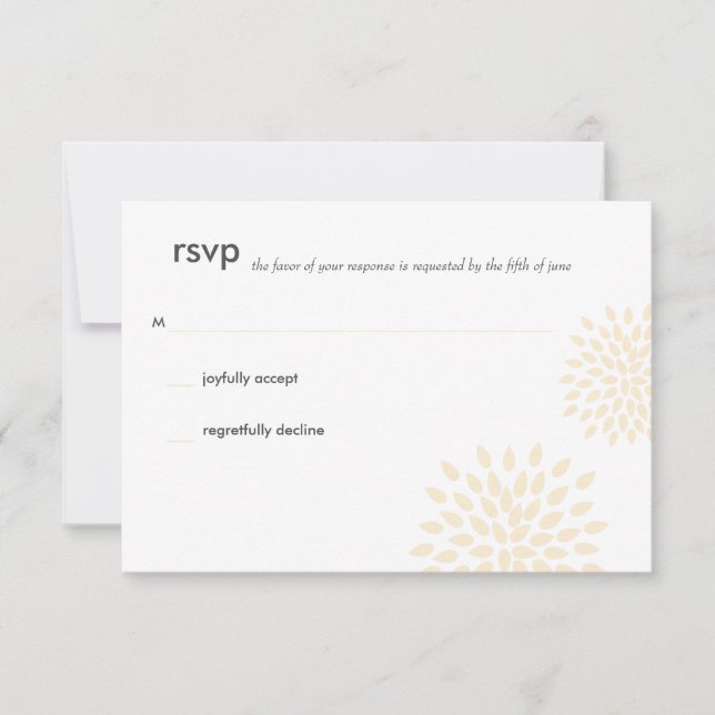 RSVP de Casamento Moderno // Posh Petals // Vanill (Frente)