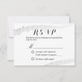 RSVP de Casamento Musical Simples e Elegante